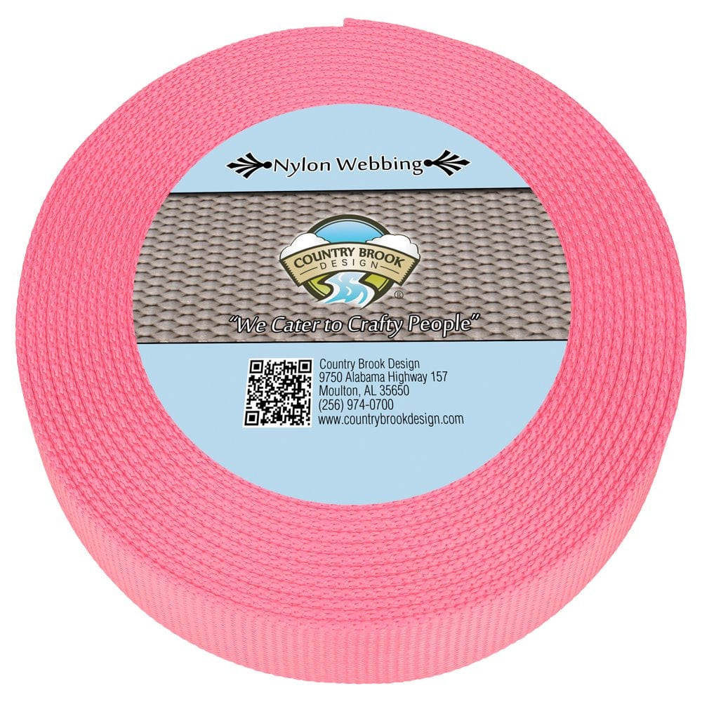 Country Brook Design® 1 Inch Burgundy Super Heavy Nylon Webbing, 10 Yards