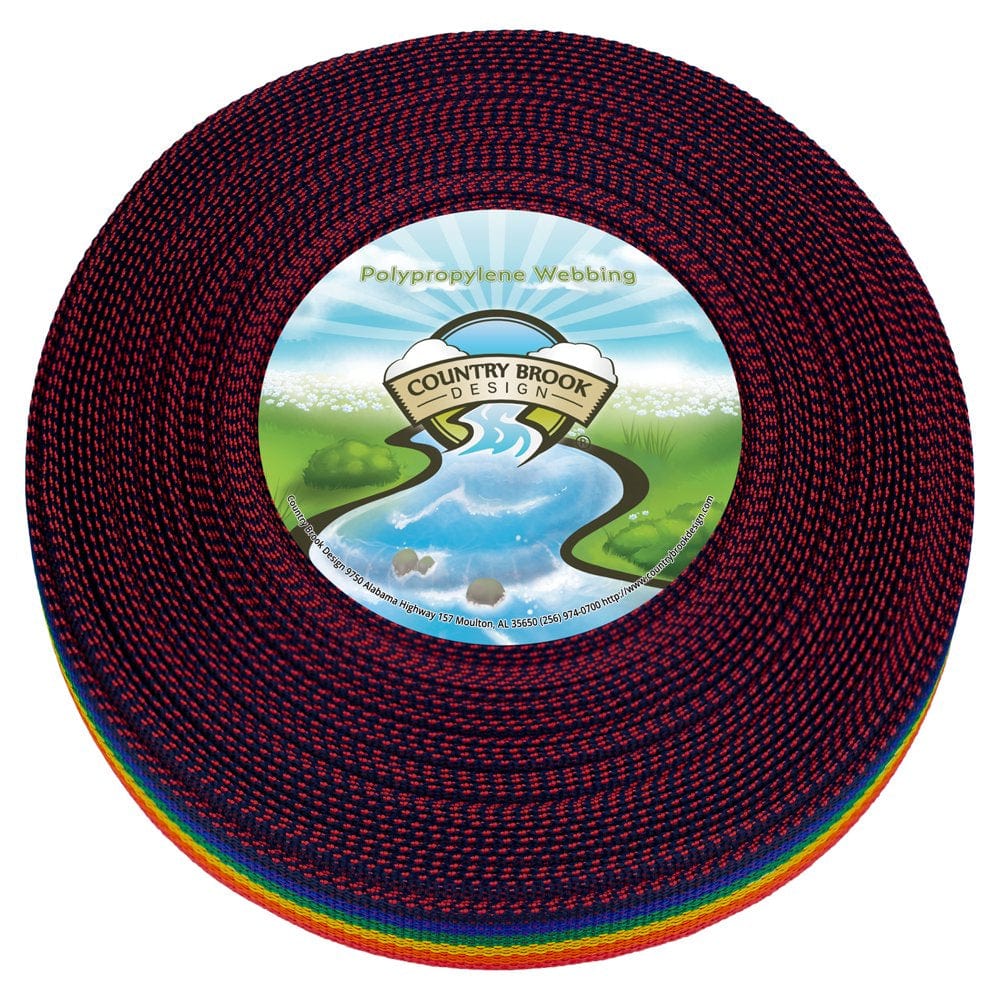 Country Brook Design® 1 Inch Pastel Pink Polypro Webbing, 10 Yards