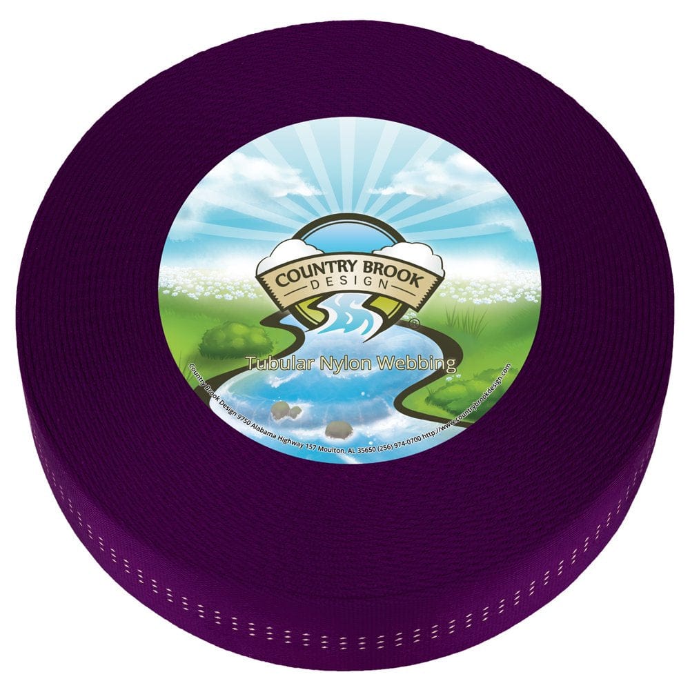 Country Brook Design® 1 Inch Purple Climbing Spec Tubular Nylon Webbing, 10 Yards