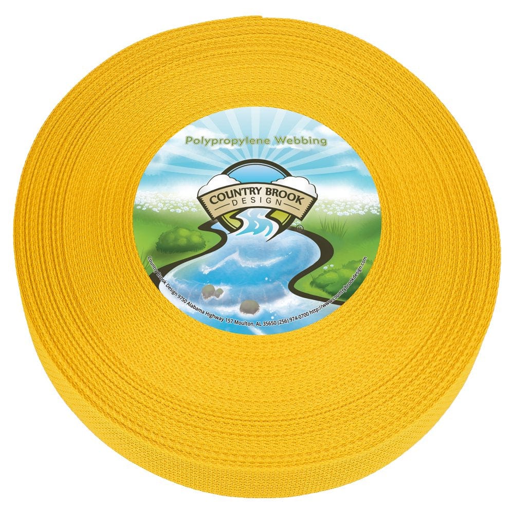 Country Brook Design® 1 Inch Yellow Polypro Webbing, 10 Yards