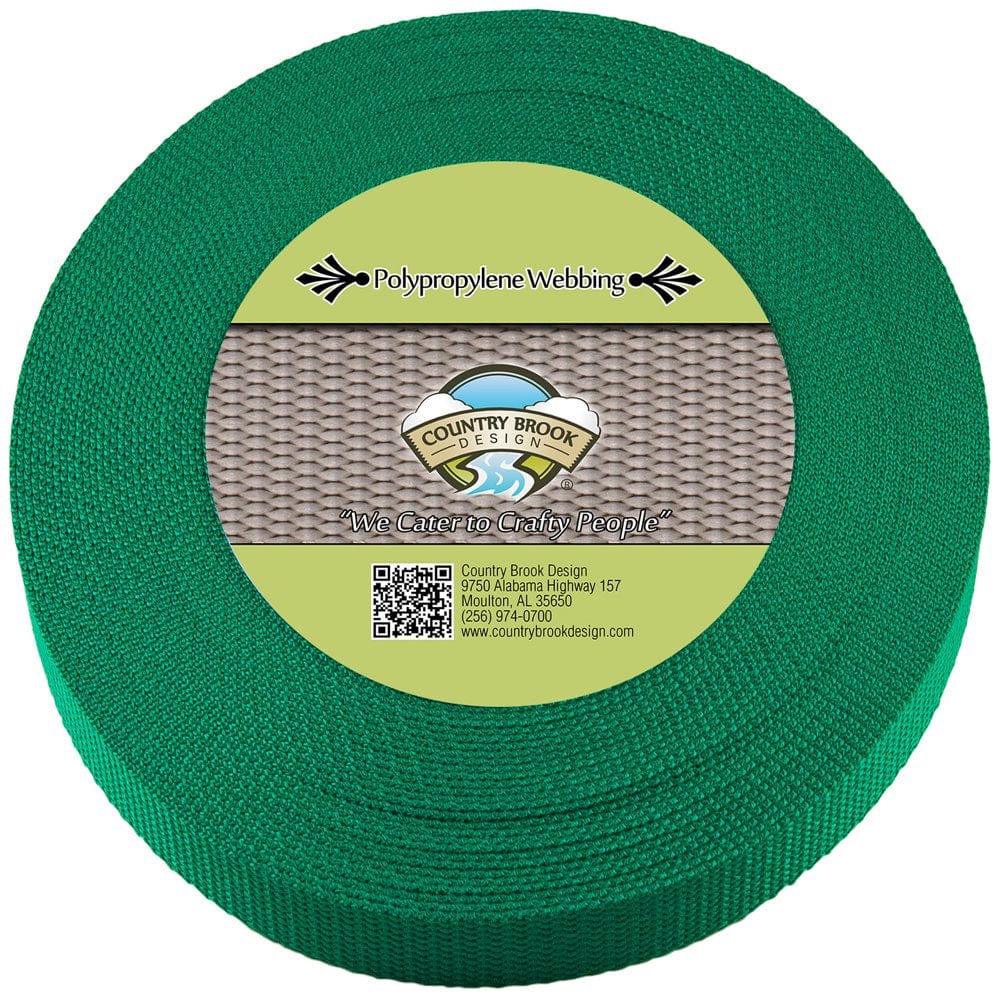 Country Brook Design ® 3/4 Inch Brown Heavy Polypro Webbing, 50 Yards