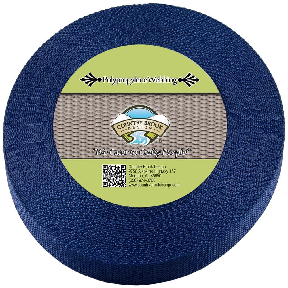Country Brook Design ® 3/4 Inch Brown Heavy Polypro Webbing, 50 Yards