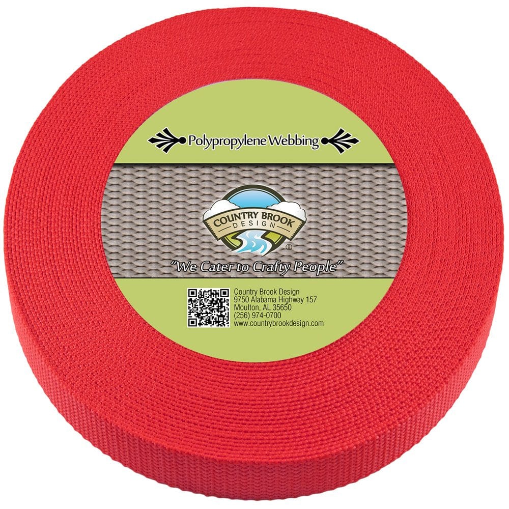 Country Brook Design ® 3/4 Inch Brown Heavy Polypro Webbing, 50 Yards