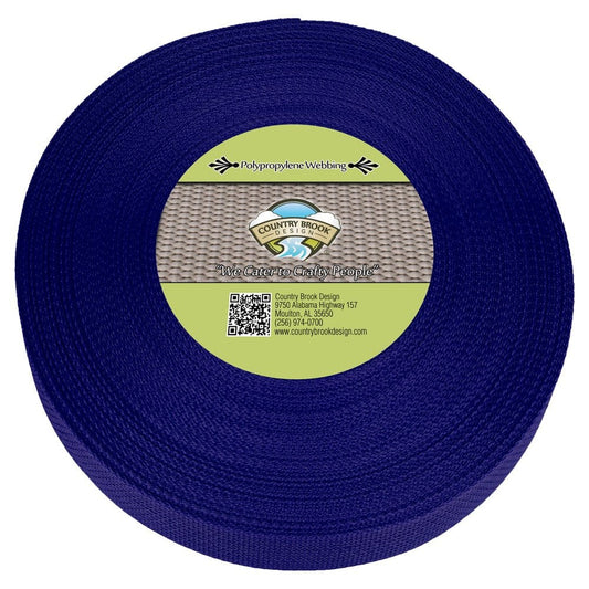Country Brook Design® 3/4 Inch Royal Blue Polypro Webbing, 100 Yards