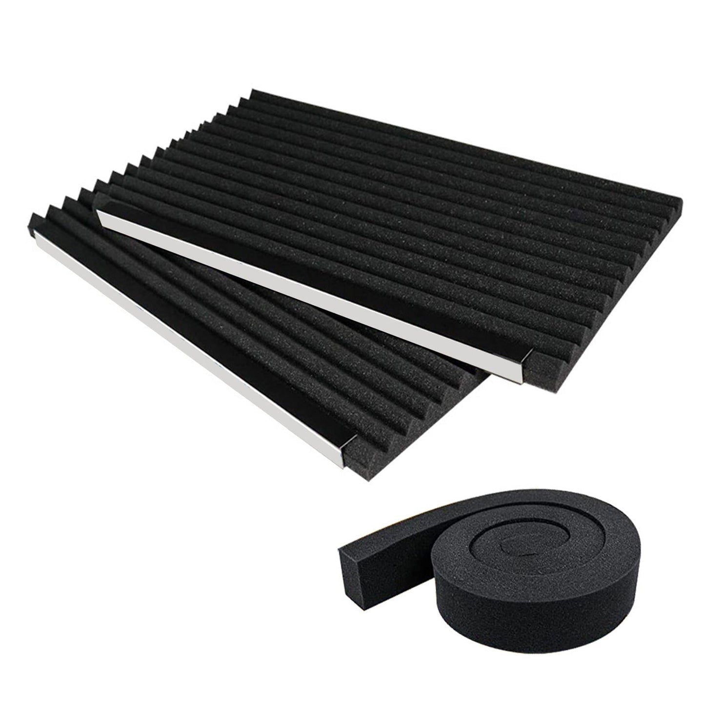 Window Air Conditioner Foam Insulation Panels Insulated Set Pack of Foam Insulation Panels and Foam Insulating Strip.Season Protection Side Insulating Panel Set--Black