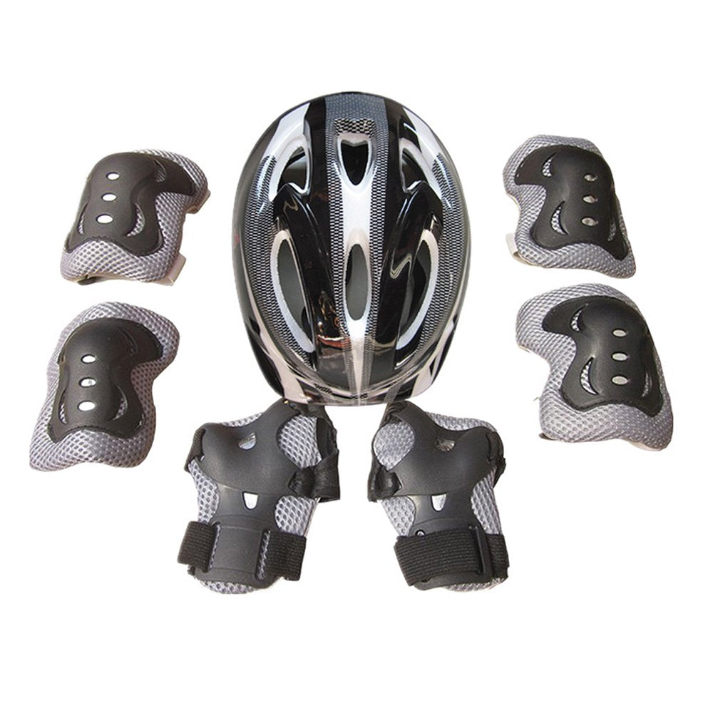 7PCS Kids Safety Helmet Knee Elbow Pad Set for Boy Girl Cycling Skate Bike Protective Set