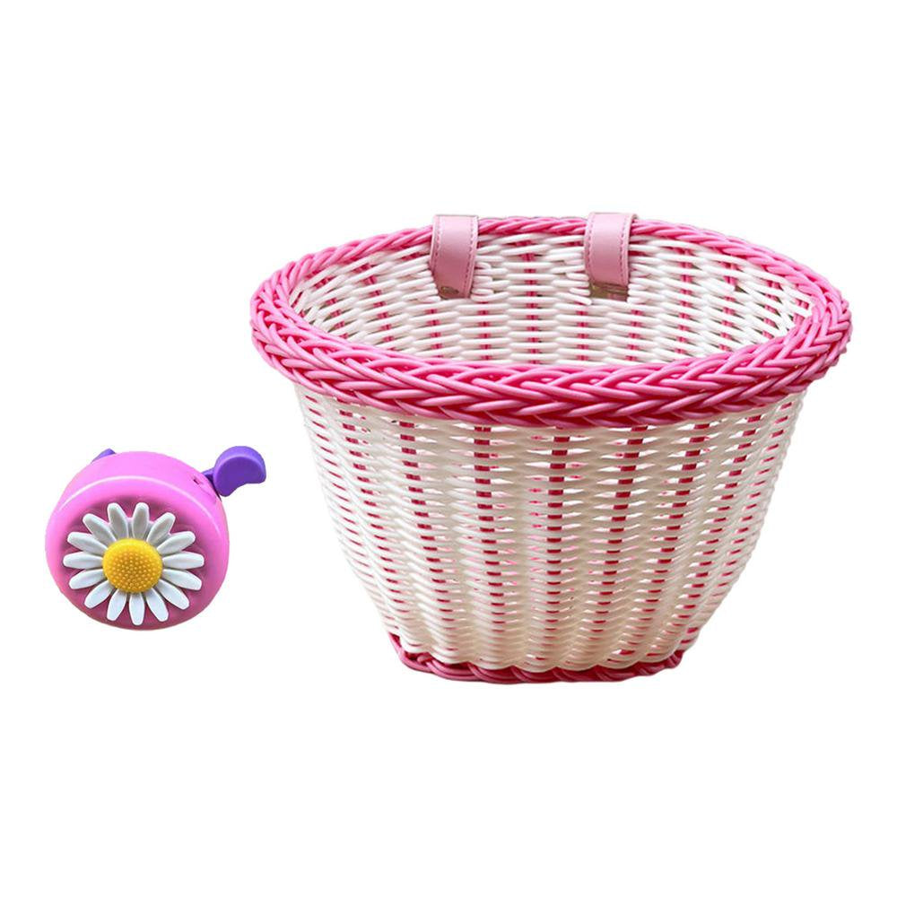 Gecorid Kid'S Bicycle Basket Front Handlebar Kid'S Bicycle Basket Front Toddler Tiny Tricycle Baskets Decorative Bike Accessories Set Rational