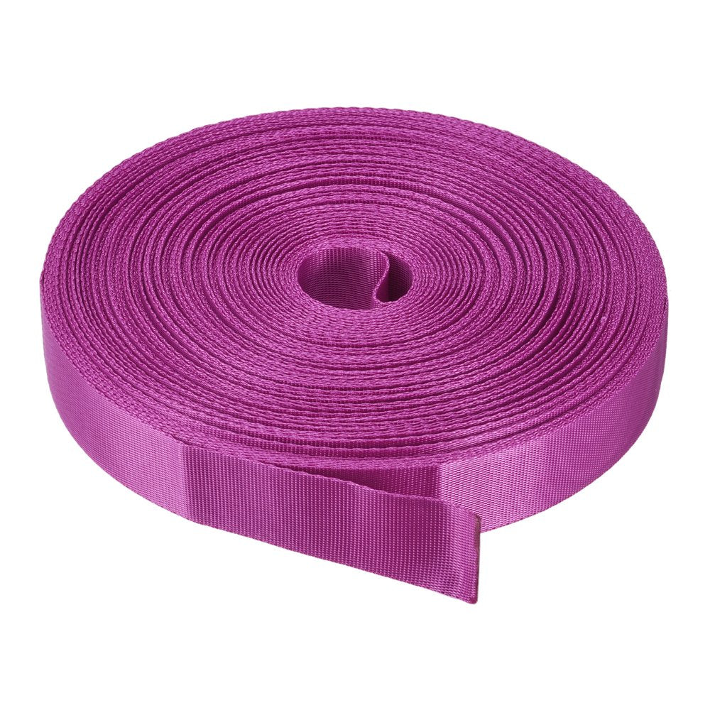 Flat Nylon Webbing Strap 1 Inch 30 Yards Blue for Backpack, Luggage-Rack