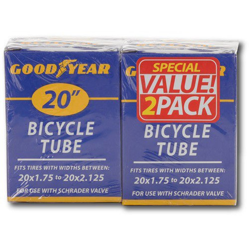 Goodyear 20" X 1.75"-2.125" Bike Tube, Black