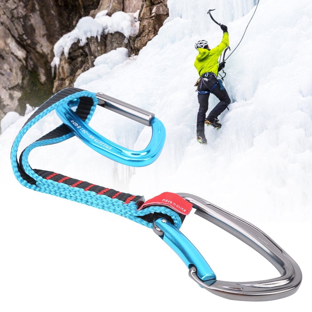 EBTOOLS Camnal 38CM Extenders Straight Bent Carabiner Rock Climbing Quickdraw Sling,Straight Bent Carabiner,Quickdraw Sling