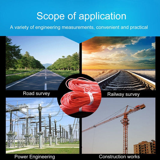 Enjoymall 30/50/70/100M Engineering Hiking Rock Climbing Nylon Measuring Rope Safety Line