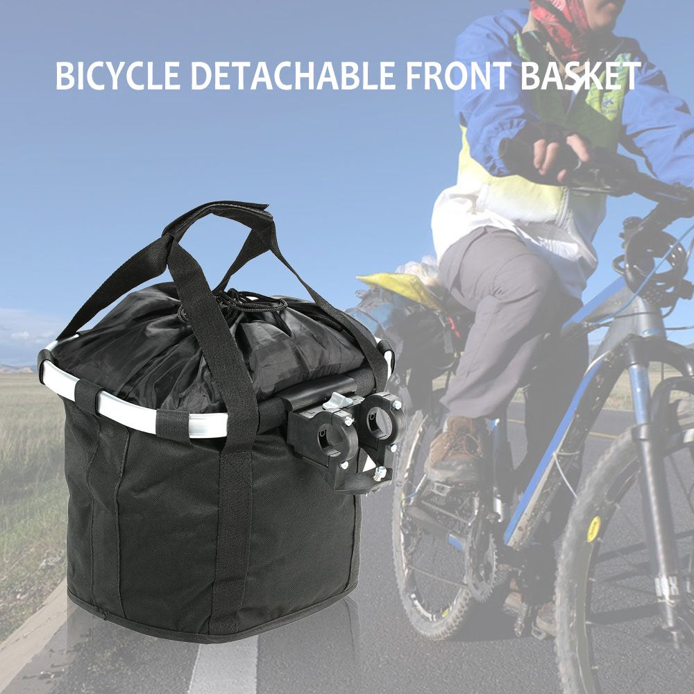 Lixada Bicycle Bike Detachable Cycle Front Canvas Basket Carrier Bag Pet Carrier Aluminum Alloy Frame