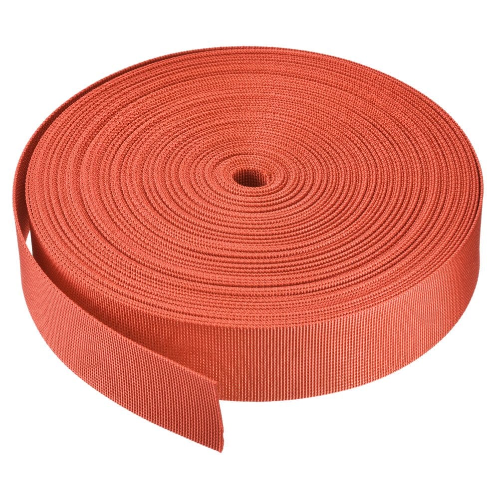 Flat Nylon Webbing Strap 1.5 Inch 25 Yards Black for Backpack, Luggage-Rack