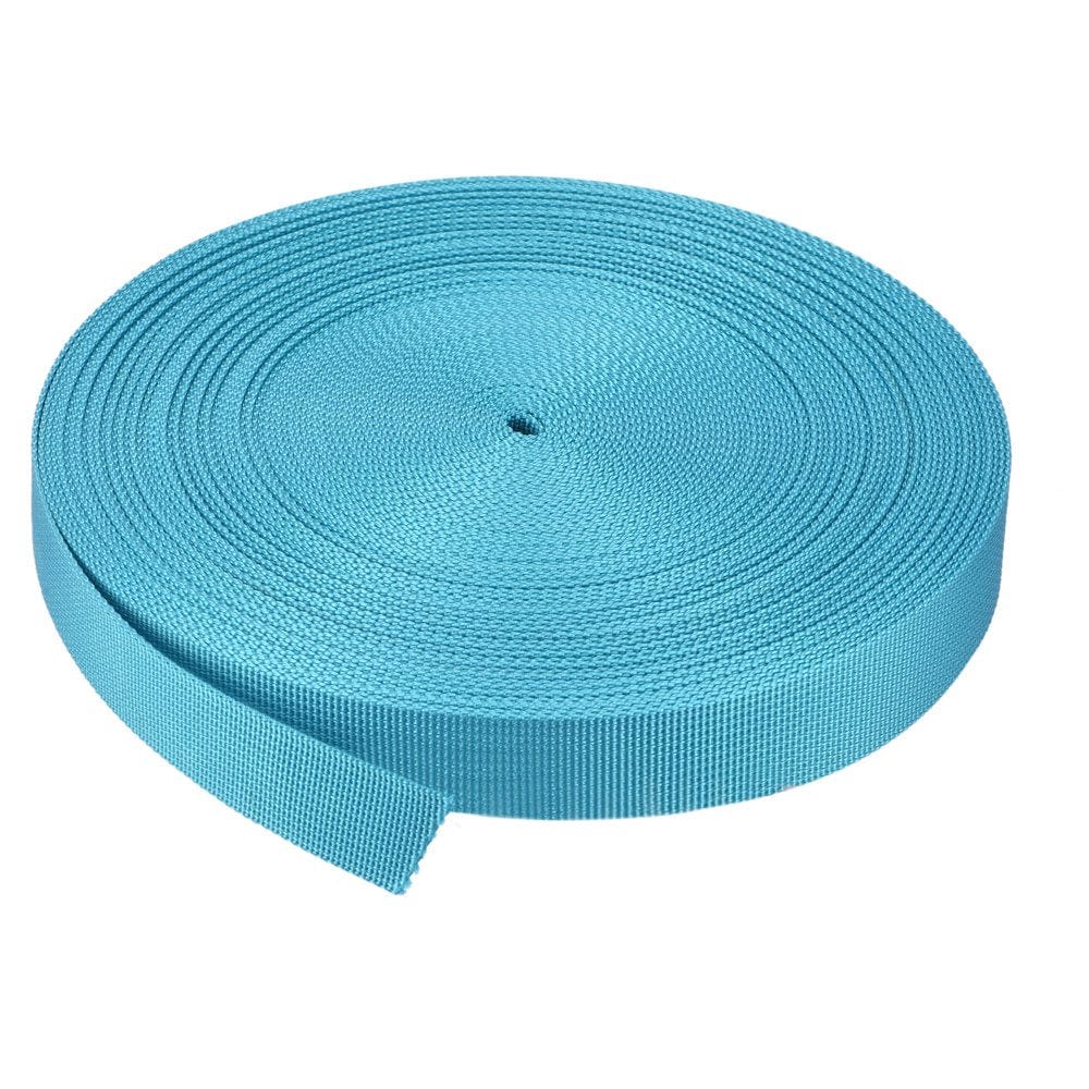 Flat Nylon Webbing Strap 1 Inch 25 Yards Black for Backpack, Luggage-Rack