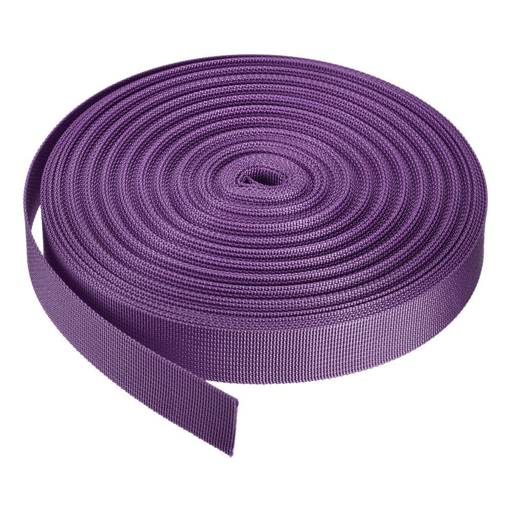 Flat Nylon Webbing Strap 1 Inch 25 Yards Black for Backpack, Luggage-Rack