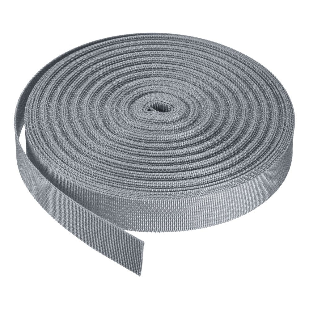 Flat Nylon Webbing Strap 1 Inch 25 Yards Black for Backpack, Luggage-Rack