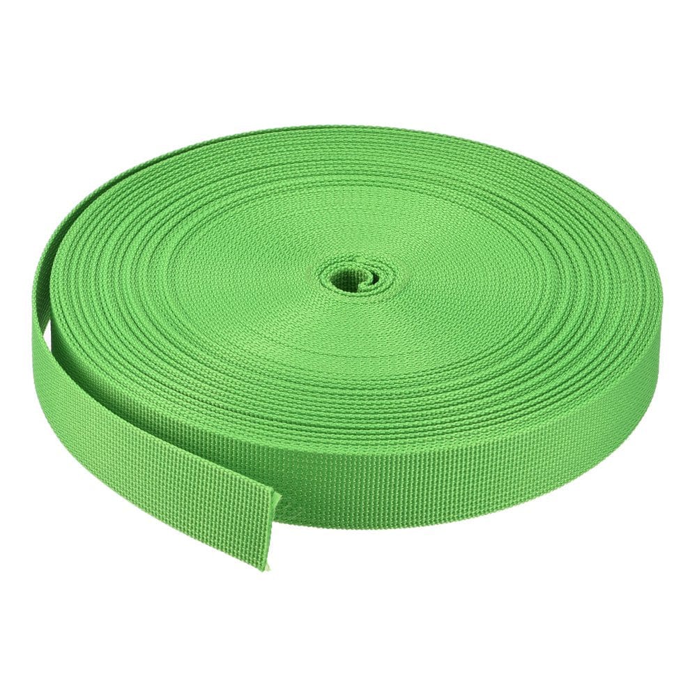 Flat Nylon Webbing Strap 1 Inch 25 Yards Black for Backpack, Luggage-Rack