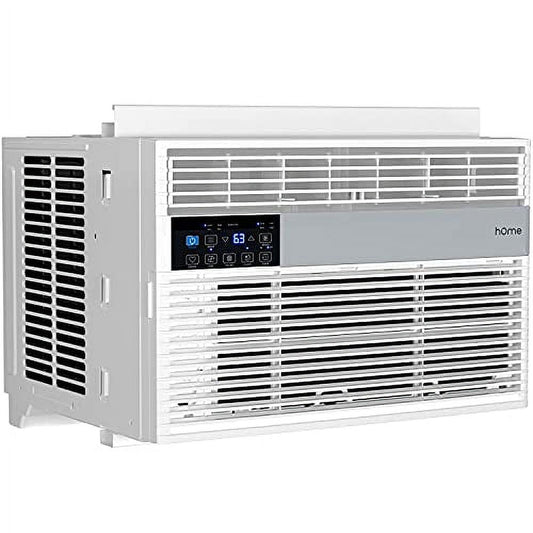 hOmelabs 6.000 BTU Window Air Conditioner with Smart Control ââ‚Low Noise AC Unit with Eco Mode. LED Control Panel. Remote Control. and 24 hr Timer