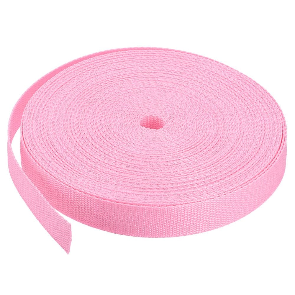 Heavyweight Polypropylene Webbing Strap 1" 25 Yards Brick Red Strapping Band for Outdoor