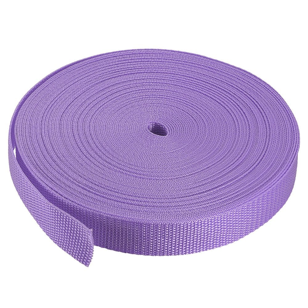 Heavyweight Polypropylene Webbing Strap 1" 25 Yards Brick Red Strapping Band for Outdoor