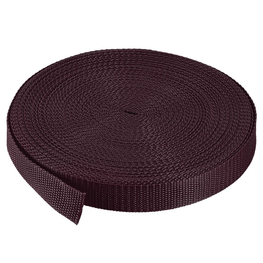 Heavyweight Polypropylene Webbing Strap 1" 25 Yards Brick Red Strapping Band for Outdoor