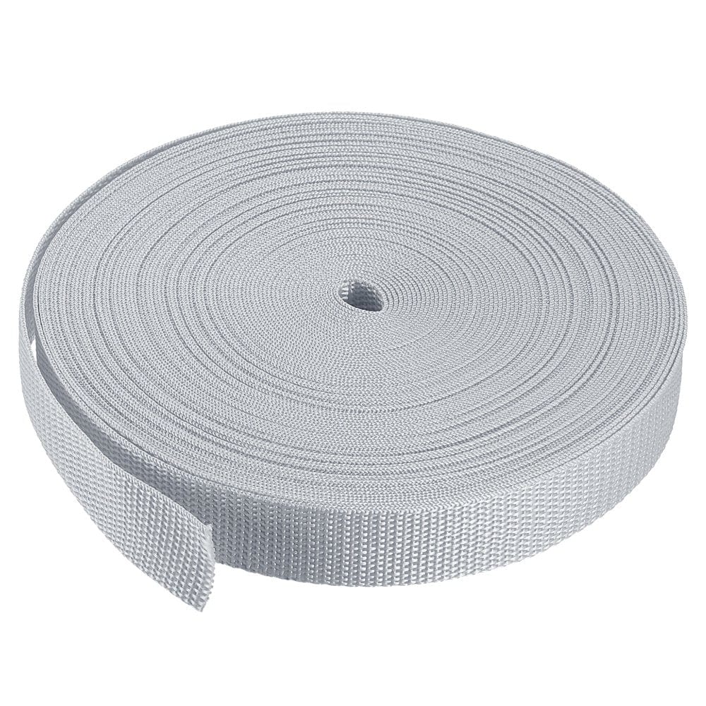 Heavyweight Polypropylene Webbing Strap 1" 25 Yards Brick Red Strapping Band for Outdoor