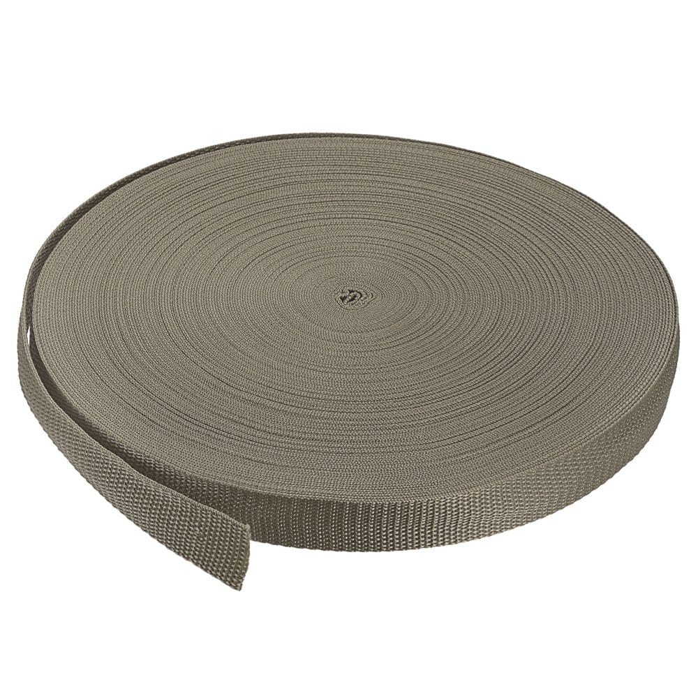 Heavyweight Polypropylene Webbing Strap 1" 50 Yards Dark Green Strapping Band for Outdoor