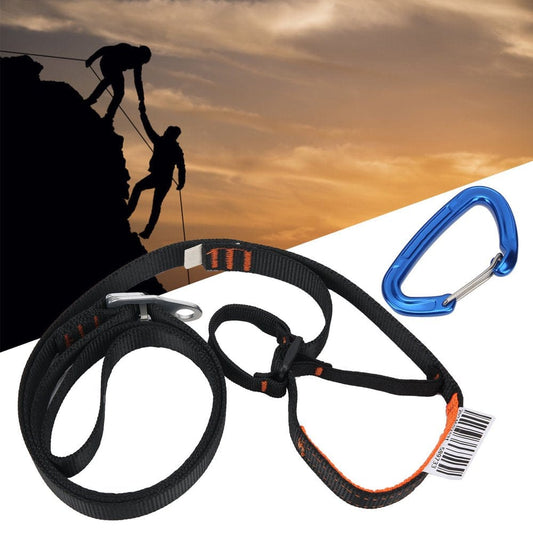 LHCER Climbing Foot Loop,Adjustable Webbing Foot Loop,Mountaineering Ascending Pedal Belt Rock Climbing Riser Rope Equipment Outdoor Accessory