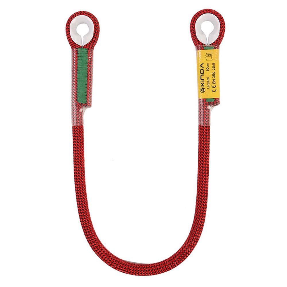 Oxtail Rope Downhill Safety Lanyard Outdoor Climbing Equipment (Red Black)