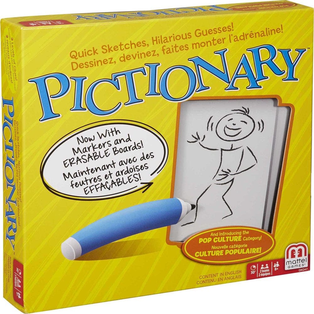Pictionary Quick-Draw Guessing Game for Family, Kids, Teens and Adults, 8 Year Old & Up