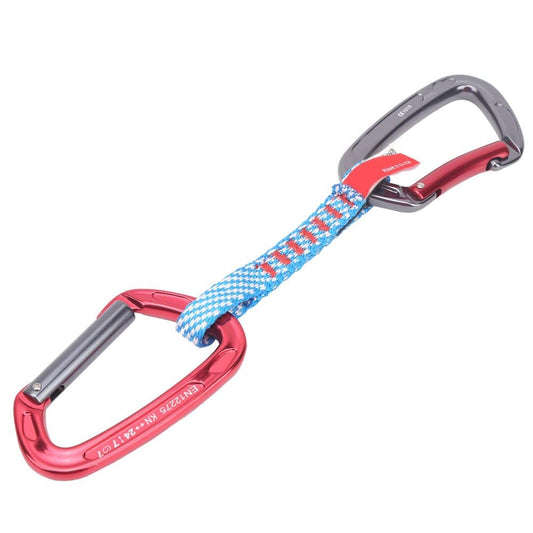 Straight Bent Gate Carabiner, Light Weight Quickdraw Set Portable High Strength for Rock Climbing