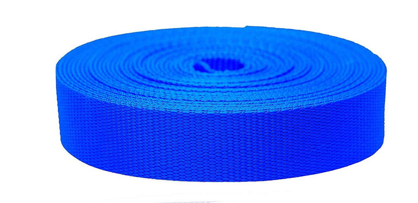 Strapworks 1.5 Inch X 50 Yard Flat Nylon Webbing Strap, Pacific Blue