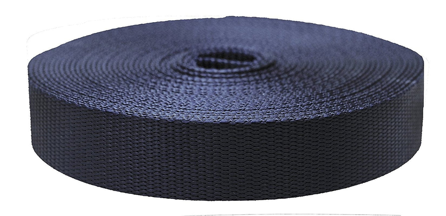 Strapworks 1.5 Inch X 50 Yard Flat Nylon Webbing Strap, Pacific Blue