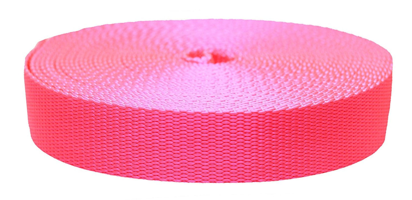 Strapworks 1 Inch X 10 Yard Flat Nylon Webbing Strap, Dark Red